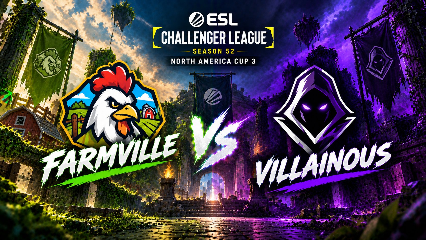 FarmVille gegen Villainous bei der ESL Challenger League Season 52 North America Cup 3: Prognose und Livestream