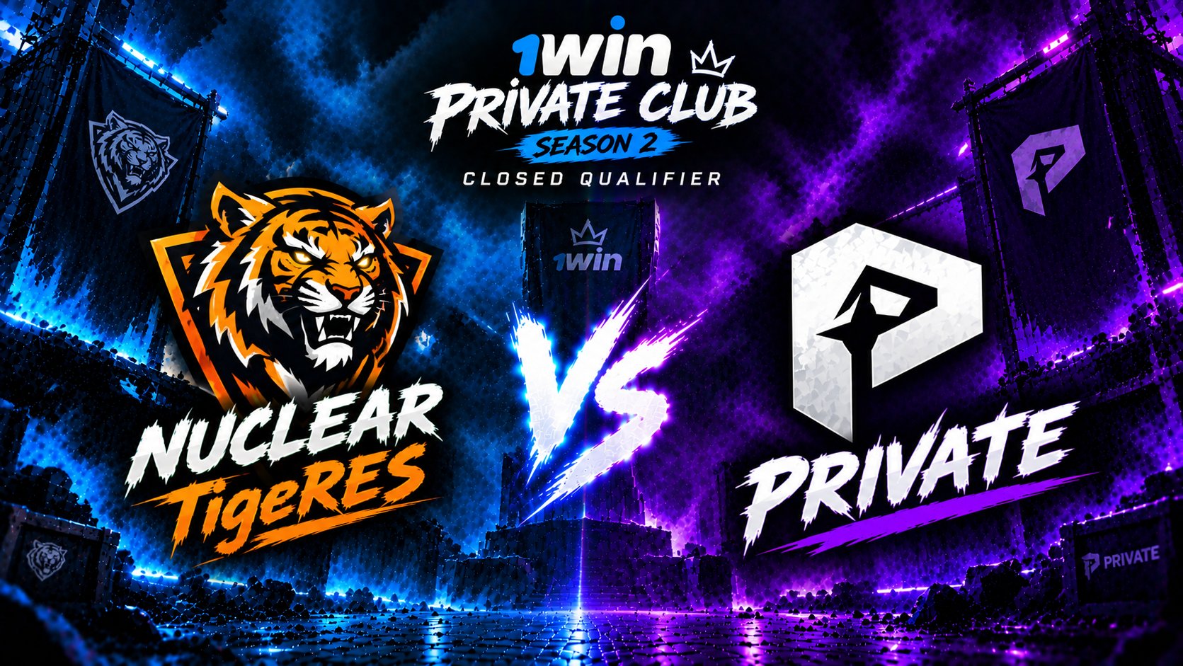 Nuclear TigeRES vs PRIVATE at 1win Private Club Season 2 Closed Qualifier: Prediction and Where to Watch