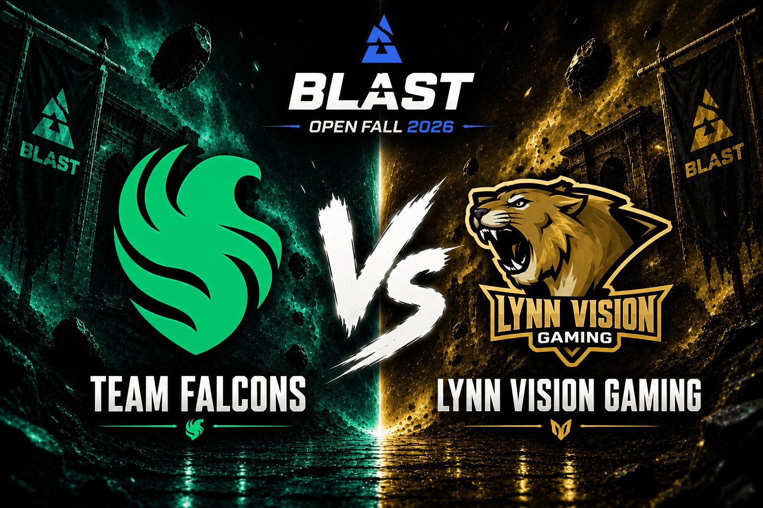 Team Falcons vs Lynn Vision Gaming aux BLAST Open Fall 2026 : pronostic et où regarder le match
