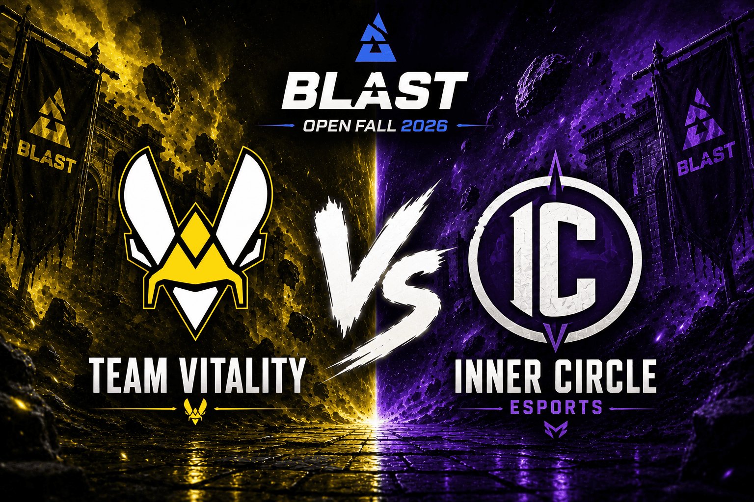 Team Vitality vs Inner Circle Esports na BLAST Open Fall 2026: prognóstico e onde assistir à partida