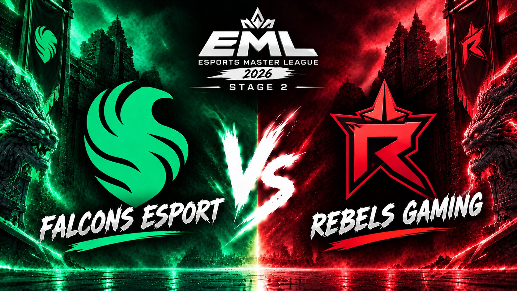 Falcons Esport gegen Rebels Gaming bei der EML 2026 Stage 2: Prognose und Stream
