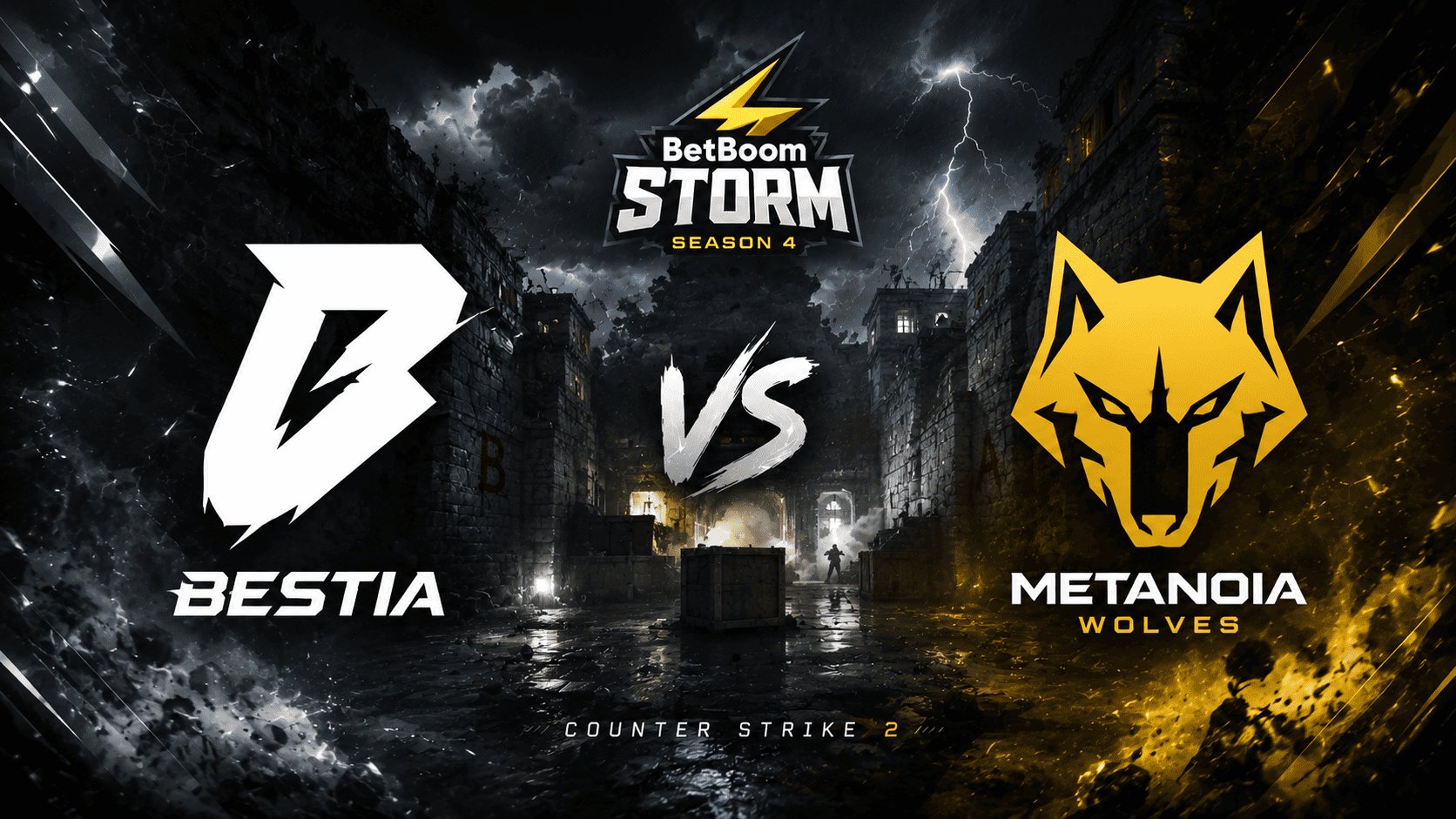 Prognóstico do jogo BESTIA vs Metanoia Wolves no BetBoom Storm Season 4 de Counter-Strike 2