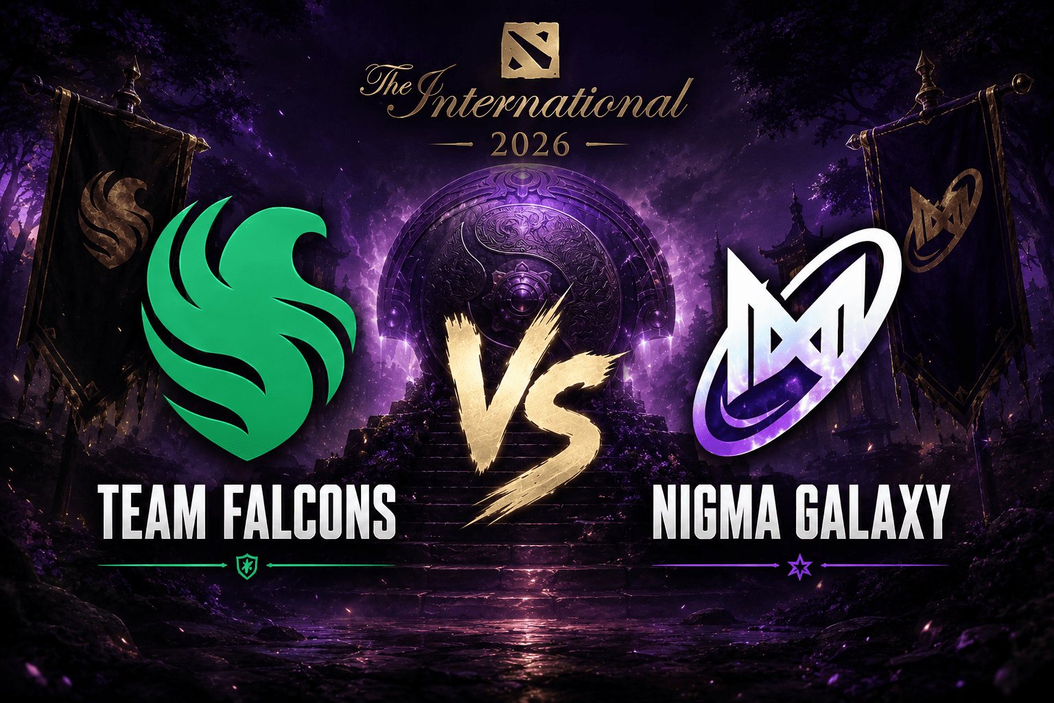 Team Falcons gegen Nigma Galaxy bei The International 2026: Prognose und Livestream