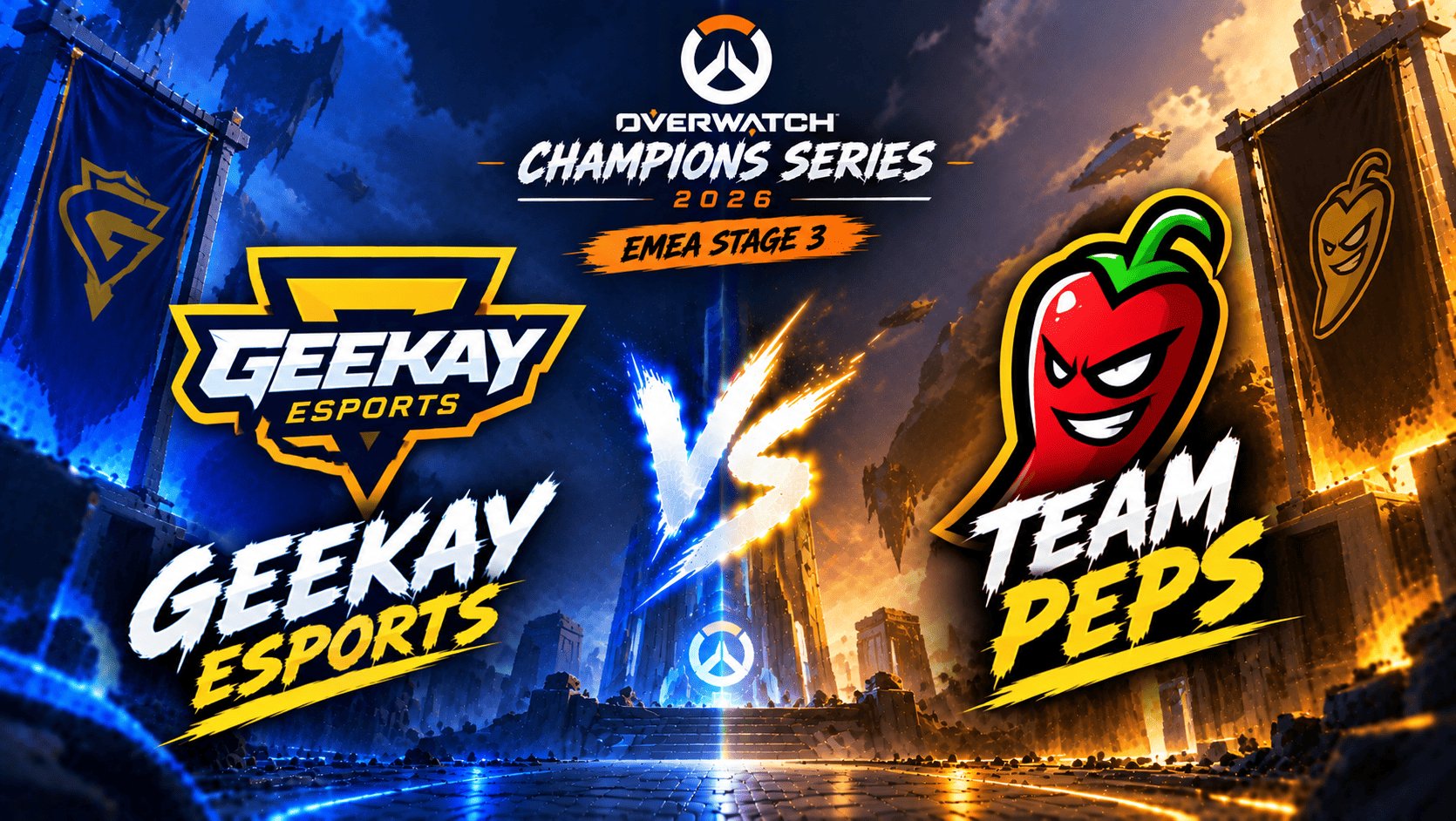 Geekay Esports против Team Peps на Overwatch Champions Series 2026 - EMEA Stage 3: прогноз и где смотреть матч