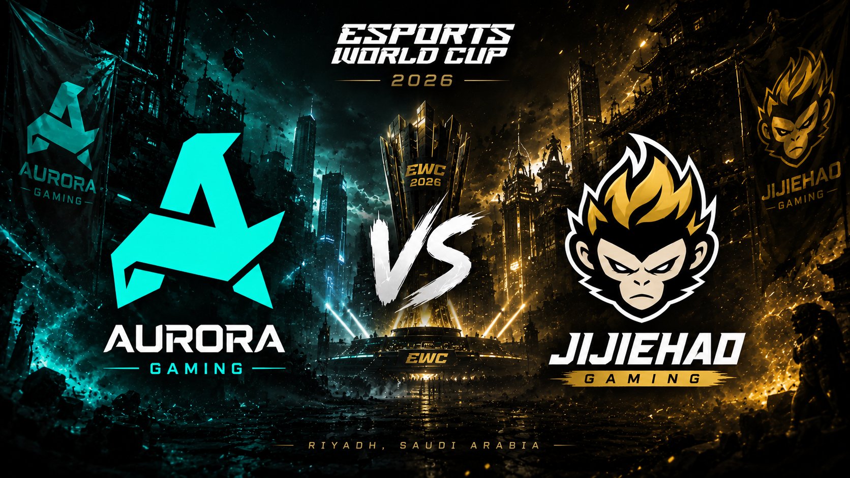 Aurora Gaming vs JiJieHao na Esports World Cup 2026: prognóstico e onde assistir à partida
