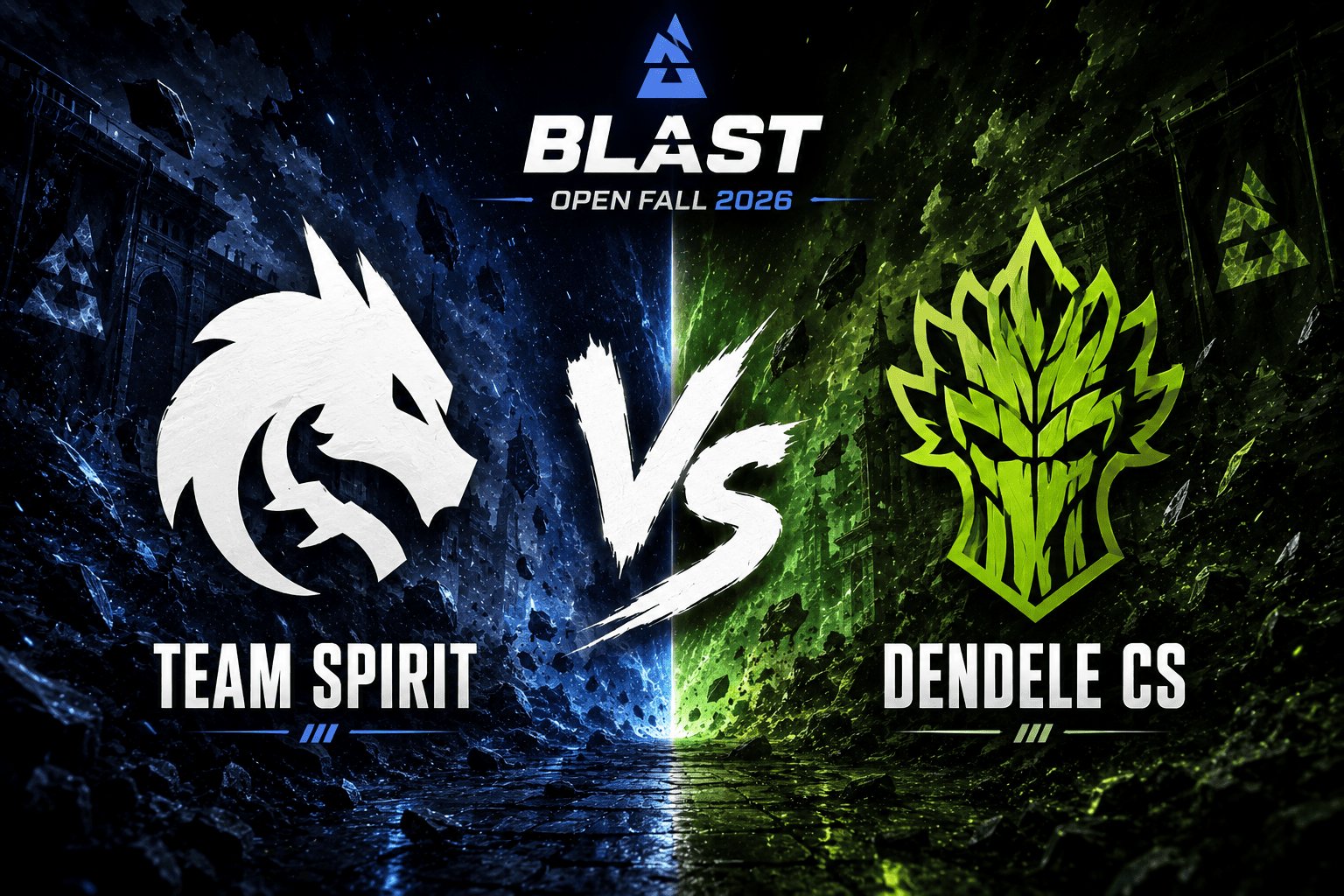 Team Spirit vs Dendele CS no BLAST Open Fall 2026: prognóstico e onde assistir à partida