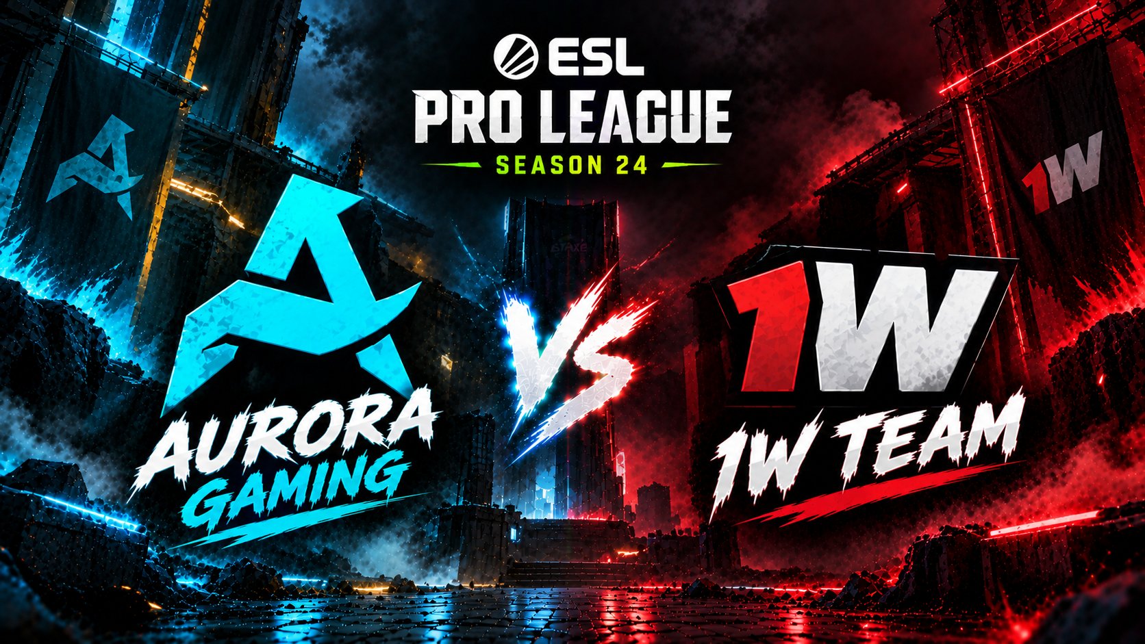 Aurora Gaming vs 1w Team at ESL Pro League Season 24: Prediction and Where to Watch